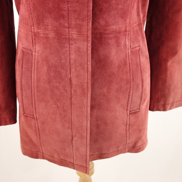 Cherokee Rust Leather Suede Hip Length Jacket Coat - Picture 3 of 8
